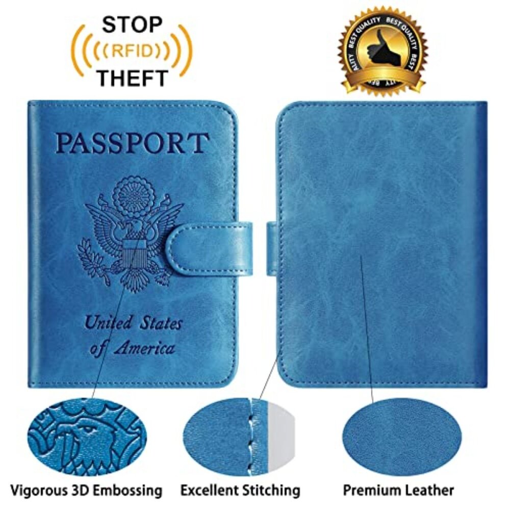 Passport Holder Cover Wallet RFID Blocking Leather Card Case‎ Travel Accessories